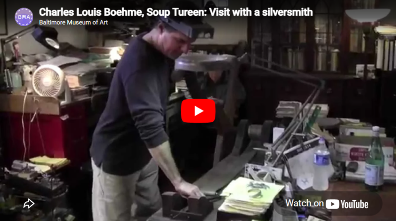 Charles Louis Boehme, Soup Tureen: Visit with a silversmith